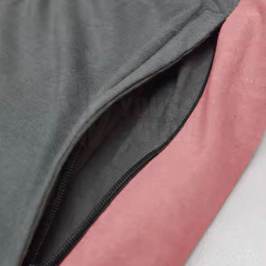 Pantalon de survêtement gris et rose pour homme avec empiècements latéraux, taille élastique, cordon de serrage, décontracté, respirant, poids moyen - Product Image 4