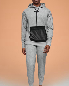 Sweat à capuche pour homme de qualité supérieure, avec fermeture éclair sur le devant, en tissu polaire doux et chaud, vêtement d'hiver, poche avant - Product Image 1