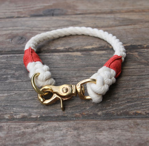 Collier de chien en corde de coton naturel-Collier d'identification de chien fait à la main, collier de mariage, collier de chien - Product Image 2