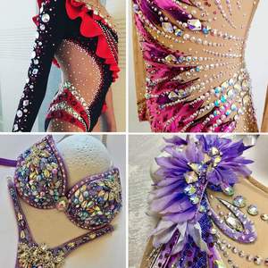 แก้วกาแล็คซี่เย็บบนพลอยเทียมหินสยามนีออนหลังแบนสำหรับเสื้อผ้าอุปกรณ์เสริมชุดแต่งงาน - Product Image 6