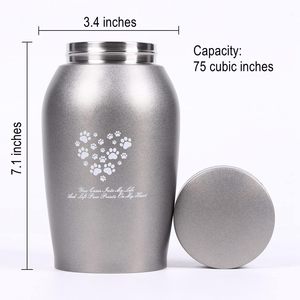 Stainless Steel Pet <b>Urns</b> Premium for <b>Dog</b> and Cat Ashes Paws Engraved <b>Dog</b> <b>Urn</b> for Ashes Cat Creamtion <b>Urn</b> for Ashes Pet - Product Image 2