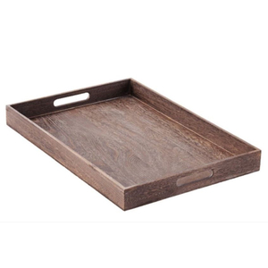 Bandeja para servir comida de artículos de Hotel más vendida, suministros clásicos para Hotel en casa, bandeja para servir comida con asas recortadas, bandeja decorativa - Product Image 1