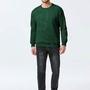 Sweat-shirt à col rond 100% coton pour hommes Sports d'hiver Streetwear Broderie vierge Motif solide Fabriqué Sweatshirts unis - Product Image 5