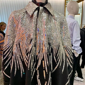 Exclusive Pretty Hand Beaded Luxury Eco-Friendly <b>Wedding</b> Work Party Wear Long Sleeve Womens Velvet <b>Jacket</b> - Product Image 1