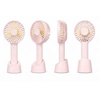 <b>Mini</b> Portable Handheld <b>Fan</b> with 3 Speeds Foldable Battery & <b>USB</b> Powered with Light for Home and Car - Product Image 2