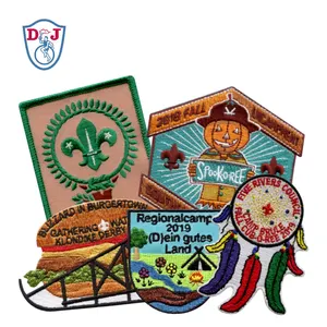 Benutzer definierte Camping Patches Stickerei Logo Scout Emblem Scouting Abzeichen Mädchen Scout Uniform Wappen