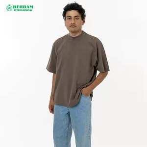 High Quality Short Sleeve 100% Cotton Eco-Friendly Quick Dry Breathable Heavy <b>Weight</b> <b>Blank</b> Printed T-Shirt for Men - Product Image 1