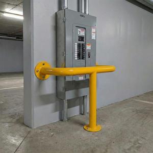 Barrière de protection en acier pour parking, 75 x 75 cm, dispositif de contrôle du trafic - Product Image 2