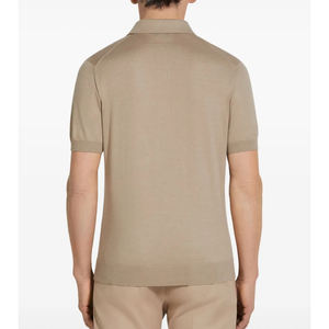 RTS New Custom Men's Business pour Polo Couleur Unie 100% Coton Tricot Aiguille Fine Design - Product Image 4