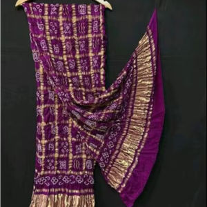 Elegant Traditional Pure Gajji Silk Bandhej Multicolour <b>Dupatta</b> High Demand Pure Gajji Silk Bandhej Multicolour <b>Dupatta</b> - Product Image 1