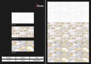 Carreaux muraux en céramique 300x600mm, tendance intérieure, pour salle de bain et cuisine, finition brillante ou mate, texture effet sucre, design mural intérieur luxueux - Product Image 2