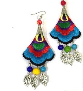 Gold Floral <b>Handmade</b> Beaded <b>Earrings</b> for Women Handicraft Festive Party Jewelry At Best Price Beaded <b>Earrings</b> - Product Image 3