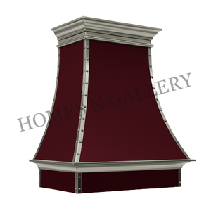 Hotte de cuisine murale artisanale personnalisée avec insert de fixation par rivets, prête pour les cuisines de style campagnard français - Product Image 6
