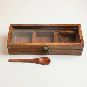 Wooden <b>Box</b> Premium Quality Latest Look Spices Storage Wooden <b>Box</b> - Product Image 3