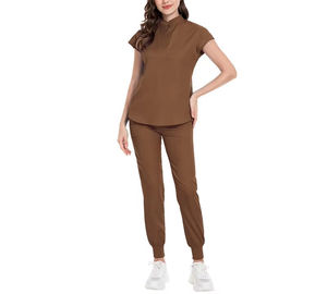 Ensembles de gommage de conception de haute qualité uniforme d'allaitement à manches courtes bonne couture médecin infirmière costume de gommage - Product Image 6