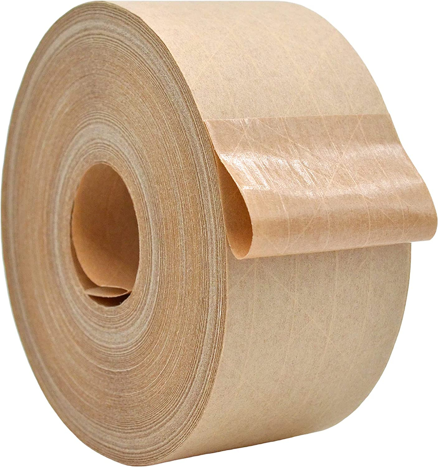Eco-Friendly Custom Logo Printed Self-Adhesive Kraft Paper Tape Water Activated Packing Tape with Company Reinforced Logo
