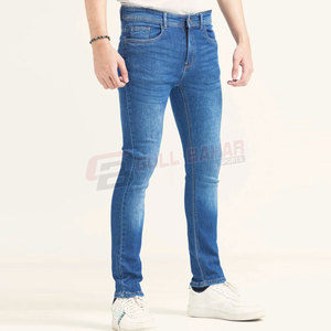 กางเกงยีนส์ผู้ชายทรงสลิมฟิตปกติมีกระเป๋าและกางเกงยีนส์ทรงสลิมฟิตสำหรับผู้ชายซักได้ - Product Image 2