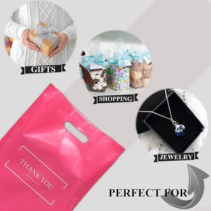 Fabrication de sacs de remerciement découpés en plastique PE pour boutique de cadeaux et emballage de friandises sacs en plastique personnalisés - Product Image 5