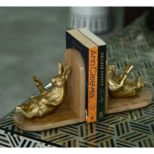 Modern Rabbit Head Desk <b>Decorative</b> Bookends Shelf Holders Great Quality Metal Bookends <b>Book</b> Holders <b>For</b> <b>Shelves</b> To Hold <b>Books</b> - Product Image 5