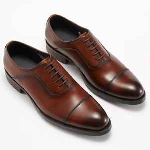 Zapatos Oxford de cuero de capa superior de alta calidad para hombres, ideales para ropa de oficina formal de negocios y trajes casuales elegantes - Product Image 3
