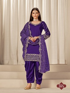 Chanderi de qualité supérieure avec broderie Costume Salwar Femme Fabricant de mode de l'Inde au taux le plus bas - Product Image 2