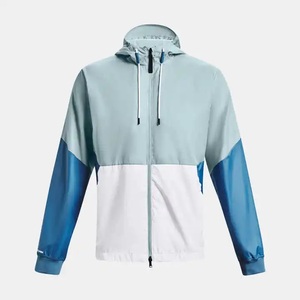 Custom Designed Nylon Waterproof <b>Zip</b> <b>up</b> Jackets Light Weight Running Jacket With Hooded Windbreaker Men's Jackets - Product Image 4