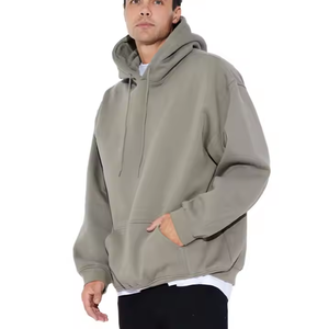 Vente en gros de sweatshirt streetwear pour hommes avec logo personnalisé sweat à capuche de poche avec un design uni vierge pour l'hiver - Product Image 1
