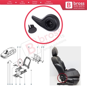 BDP1421-2 Manija de ajuste del reclinador delantero derecho, negra, para Megane MK4 B9A K9A Talis LP KP 2015 en adelante 874016692R - Product Image 5