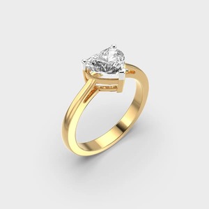 Anillo de diamante de corazón cultivado en laboratorio de oro rosa de la mejor calidad, joyería sostenible para novias modernas, certificado IGI para aniversario - Product Image 3