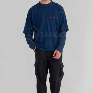 เสื้อสองชั้นสำหรับผู้ชายพิมพ์ลายเองพร้อมโลโก้100% บริการ OEM - Product Image 5