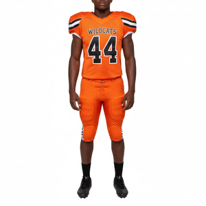 Maillots de football américain personnalisés OEM à manches courtes, impression par sublimation, séchage rapide, respirants, 100 % coton, grandes tailles - Product Image 3