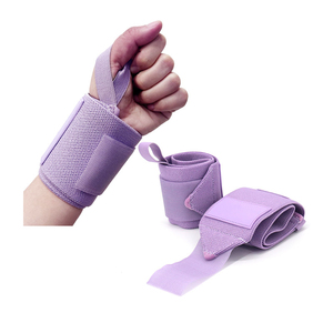 Support de poignet robuste de qualité professionnelle boucle de pouce haltérophilie enveloppes de poignet polyester coton fermeture élastique antidérapante - Product Image 4