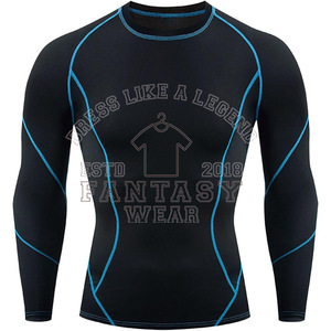 FANTASY WEAR OEM Premium & Custom Logo Men’s Moisture Wicking Running <b>Compression</b> <b>Shirt</b> CE ISO Certified - Product Image 1