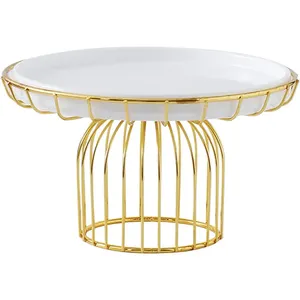 Support à gâteau de luxe finition dorée, design à 3 étages, élégant pour les fêtes d'hôtel, décoration de table, utilisation de service - Product Image 2