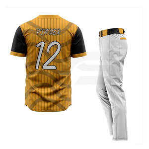 Venta caliente Mejor Calidad Transpirable Impreso Técnicas Conjuntos de uniformes de béisbol Venta al por mayor Pakistán Hecho Ropa deportiva Tallas grandes - Product Image 2