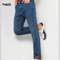 Pantalones de mezclilla de punto 100% algodón transpirables de talla grande para hombre Twill Sports High Street, ligeros, estilo lápiz, casuales, tipo cargo, de cintura alta