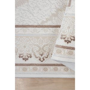 Alfombra Konfor Elex 5208 Clásica, Tejida, Marrón, de Poliéster, con Flecos Rectos, Pelo Medio, Hecha a Máquina, para Sala de Estar o Recibidor - Product Image 5