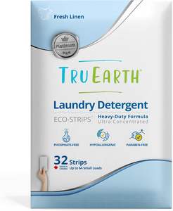 Tru Earth Platinum - Heavy Duty <b>Laundry</b> <b>Detergent</b> Sheets - Up to 64 Loads (32 Count), Fresh Linen Scent - Product Image 4