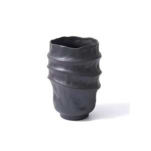 Vase en céramique noire Licia 17x17x25 cm Vase en porcelaine - Product Image 1