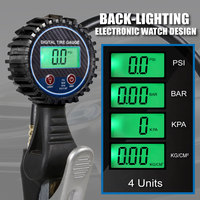 Tire Inflator Digital Air Pressure Gauge (2.5" Back-light 0-250PSI) Heavy-Duty OEM Auto Repair Tool Taiwan Made Lematec DTI-13G