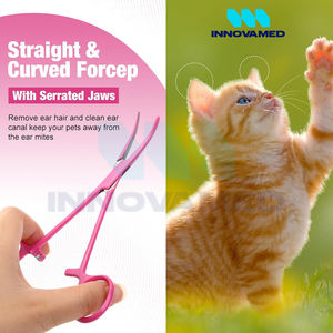 Acero inoxidable 2PCS Color Rosa Forma curva recta Instrumentos quirúrgicos manuales reutilizables personalizados con soporte en línea - Product Image 6