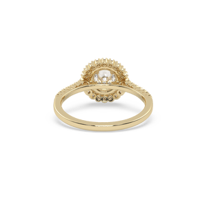 Anillo Unisex AJRETAIL con Halo de Oro Amarillo y Diamante Cultivado en Laboratorio de 1.176 Quilates, Color G, Claridad VS2, Certificado IGI, para Boda o Compromiso - Product Image 3