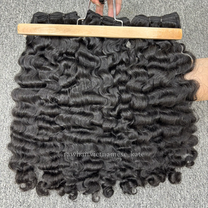 ผมต่อผมมนุษย์แบบมัดเป็นลอนแบบชาวเบอร์เมสผมหยิกแบบชาวเวียดนาม - Product Image 3