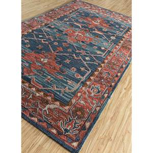 Alfombras de Lana Tejidas a Mano Mythos Blue, Alfombras Boho Jaipur para el Hogar, para Entrada, Dormitorio, Pasillo, Rectangulares con Diseño de Medallón - Product Image 2