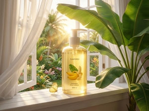 Gel Lubricante Íntimo Comestible a Base de Agua con Sabor a Plátano, Ecológico, a Base de Plantas Naturales Puras, en Botella con Atomizador, con D-Pantenol - Product Image 2