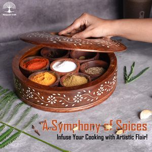 Boîte de rangement pour épices en bois personnalisable Vente en gros Conception unique Logo personnalisé Prix compétitif Outils pour herbes et épices - Product Image 5
