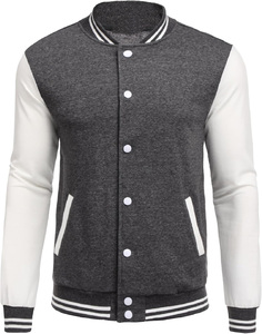 Blouson universitaire unisexe personnalisé, style rétro Letterman, en laine et fourrure de mouton, tricoté, streetwear, hiver, fournisseur OEM - Product Image 2