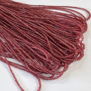 Piedra de espinela roja Natural de 2mm, 3mm y 4mm, cuentas Rondelle facetadas, cadena de piedras preciosas sueltas, semipreciosas, nuevo proveedor AAA, parte superior Real - Product Image 1