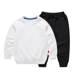 Service OEM Vêtements décontractés pull-over survêtement pour enfants/dernière conception de survêtements pour enfants en molleton uni vente en gros - Product Image 2