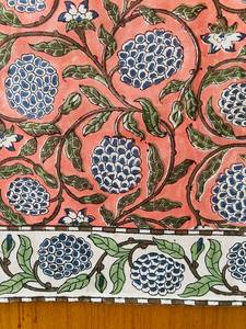 Xu Hướng Sản Phẩm Mới 2025 Tối Cá Hồi Ấn Độ Tay Khối Hoa In Bông Vải Bảng <span class=keywords><strong>Runner</strong></span> Cho Đám Cưới Các Sự Kiện Nhà Đảng - Product Image 5